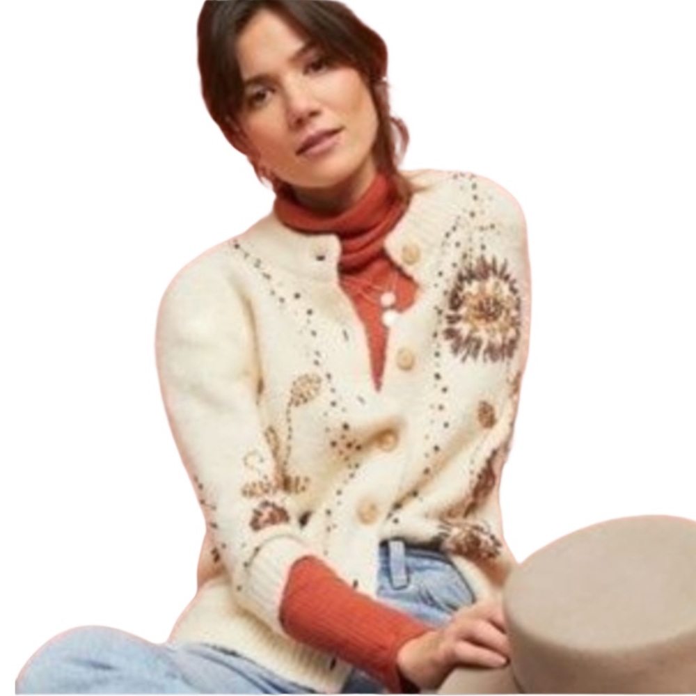 Anthropologie Field Flower Tuileries Sweater